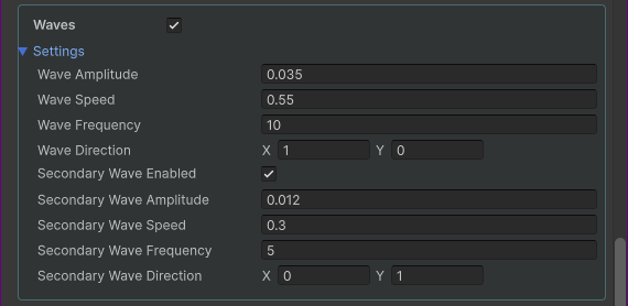 Primary and secondary wave amplitudes, speeds, frequencies and directions